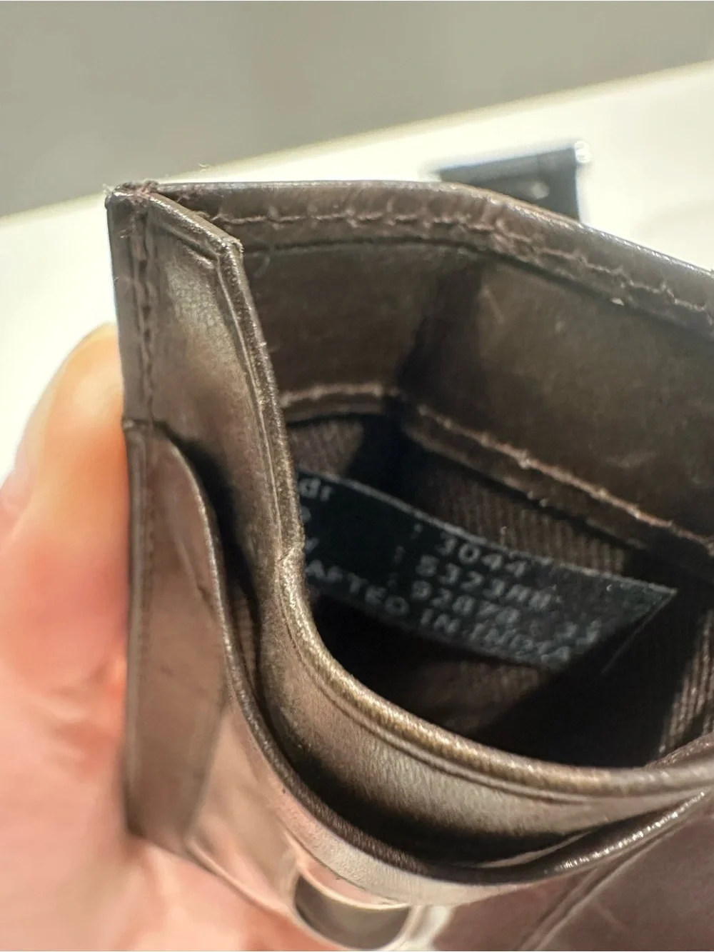 Wilsons Leather Brown ID Card Holder Wallet